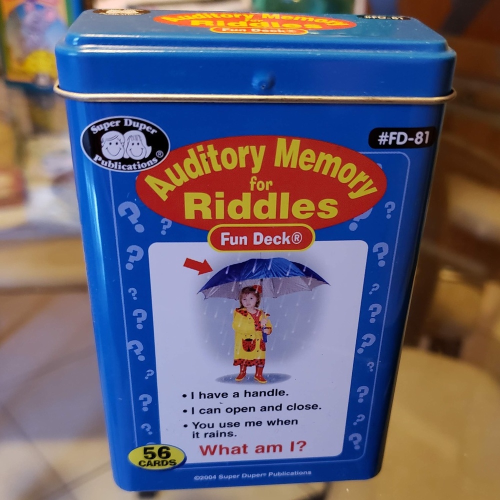 Auditory Memory for Riddles Fun Deck - Picture 2 of 6
